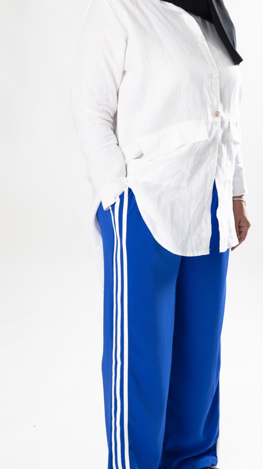 Sporty Striped Elegance Pants