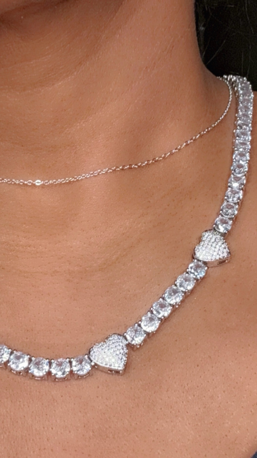 Heart Diamante Necklace