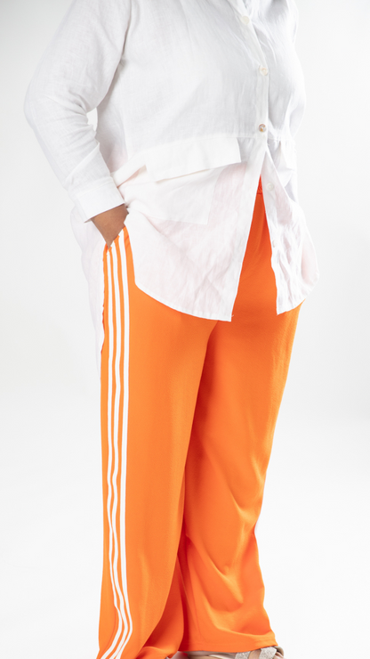 Sporty Striped Elegance Pants