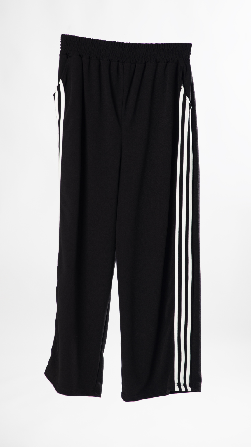 Sporty Striped Elegance Pants