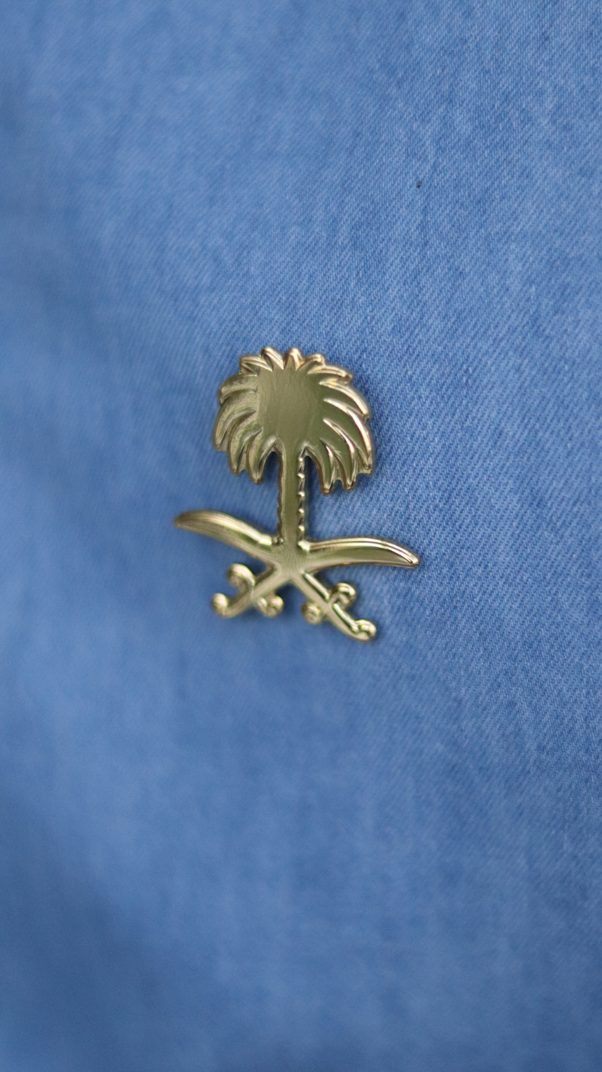  National Day: KSA Logo Gold/Silver Pin