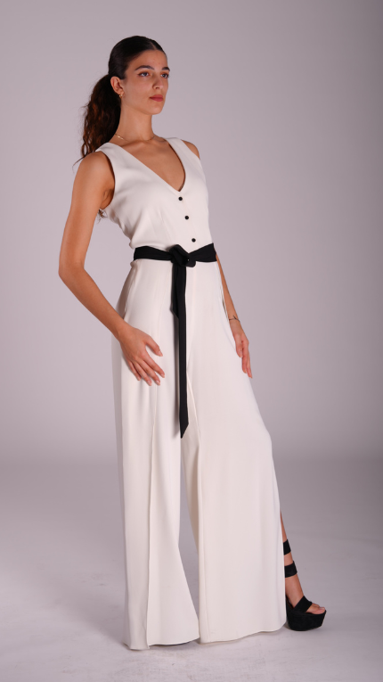 Elegant Charmaine Jumpsuit - With Black Belt