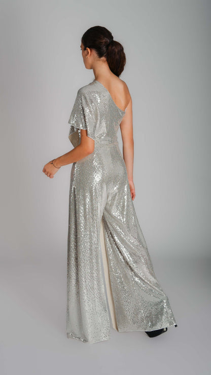 Divine Sequin One-Shoulder Jumpsuit