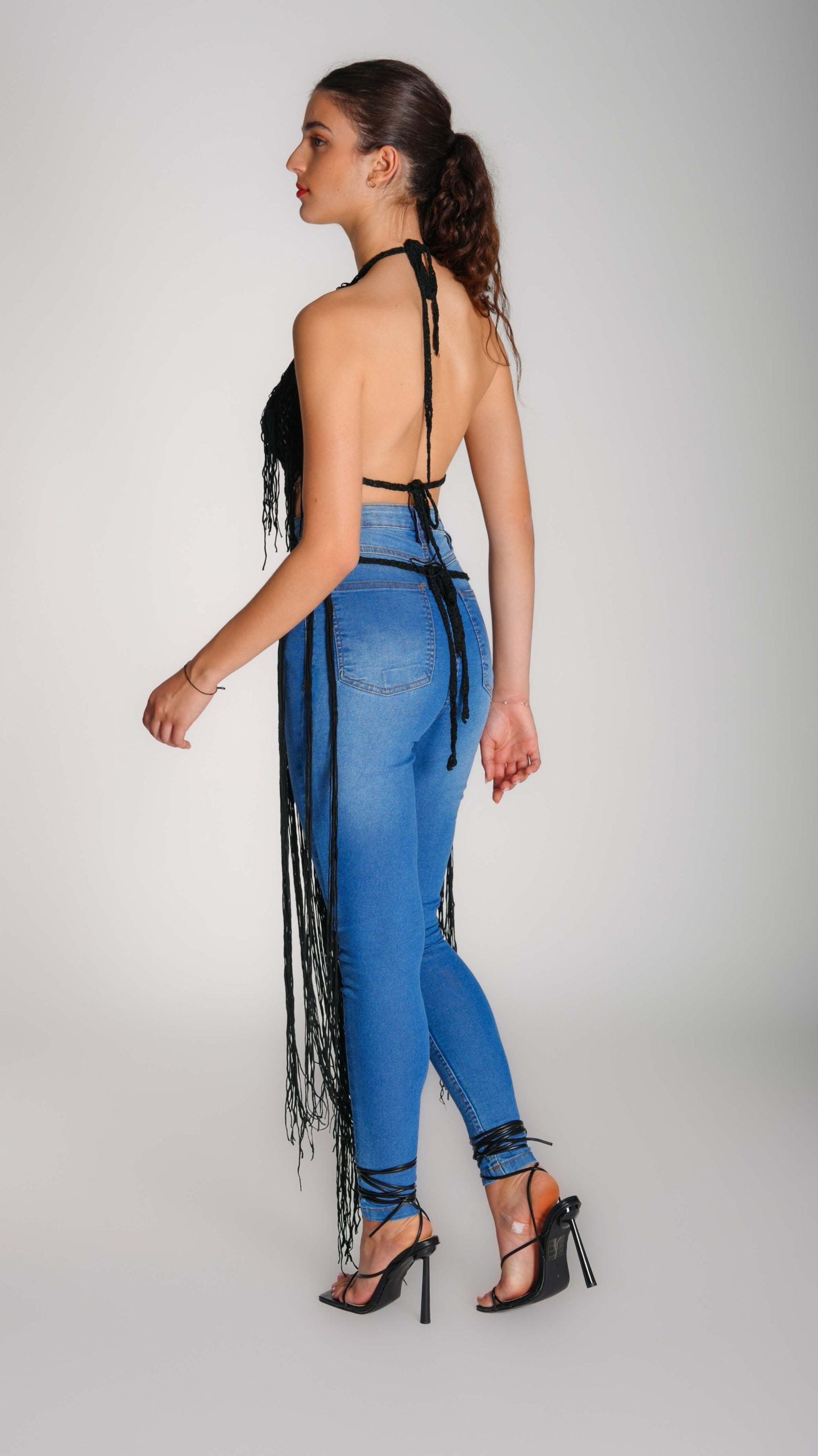 Hippie mesh open back top