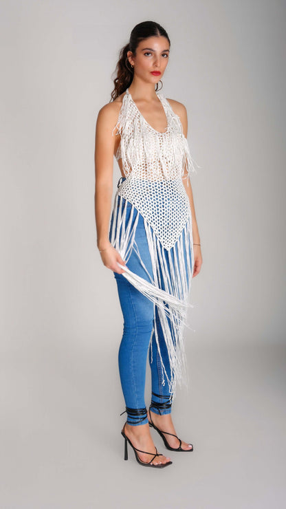 Hippie mesh open back top