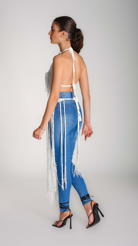 Hippie mesh open back top