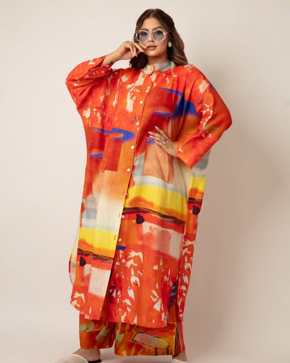 Chic Modest Vibrant Set (Shirt & Pants) - WaedLine