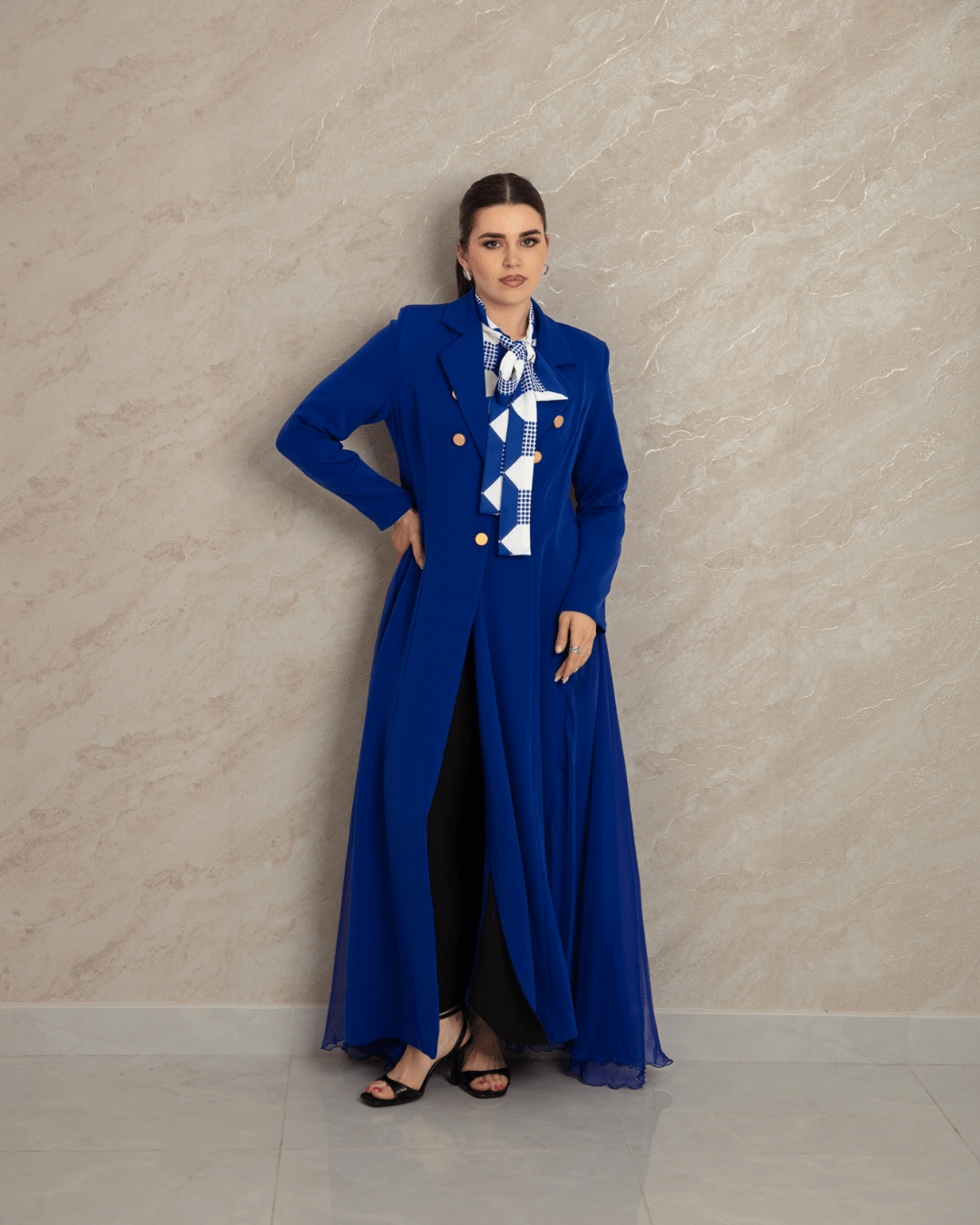 Chiffon - Side Long Blazer - WaedLine