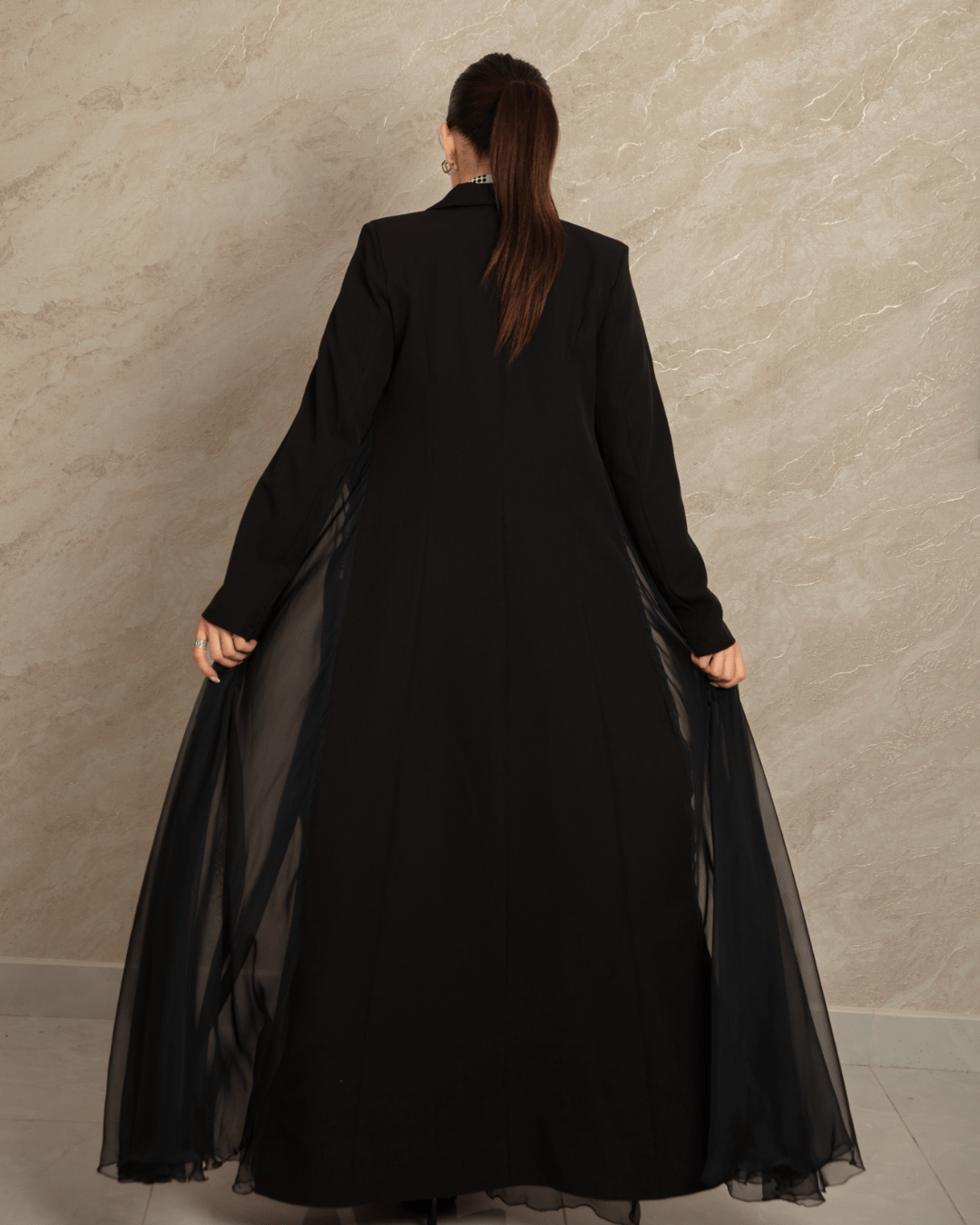 Chiffon - Side Long Blazer - WaedLine