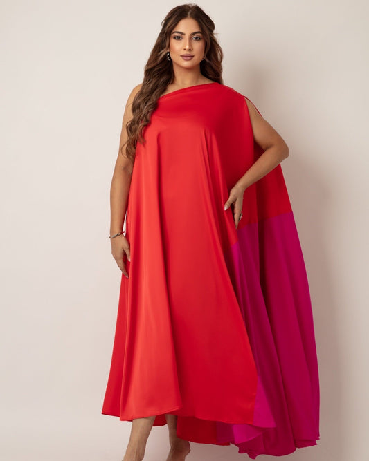 Flame & Fuchsia Flow Dress - WaedLine