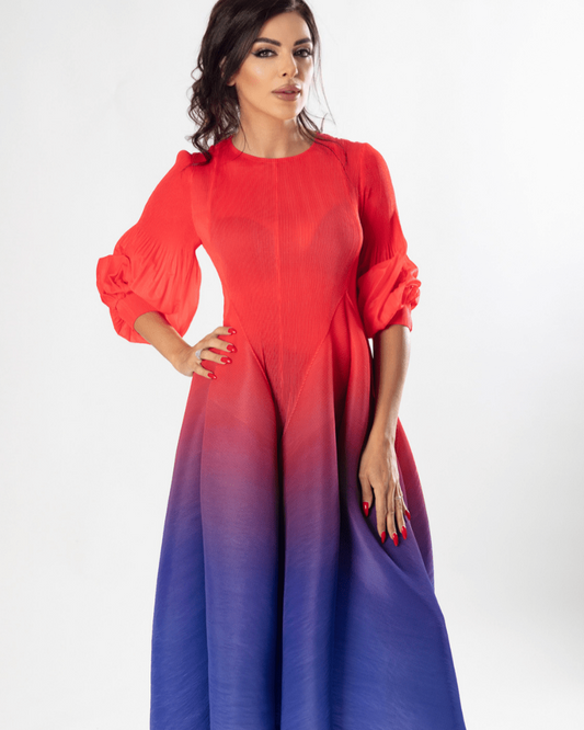 Ombre Shades Chic Long Dress - WaedLine