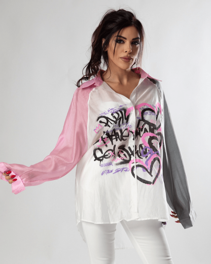 Stylish Plus Size Colored Shirt - WaedLine