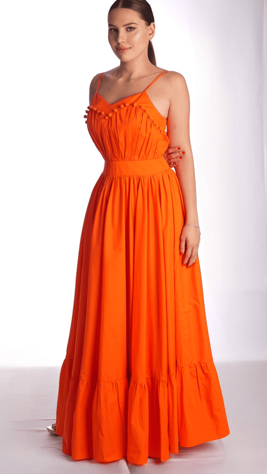 Summery Long Dress with an Edgy Twist - WaedLine