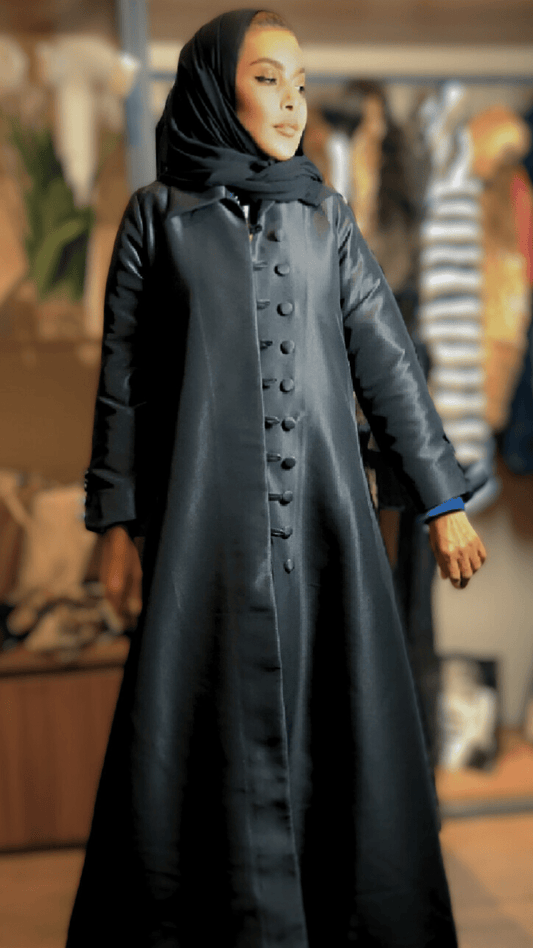 The Regal Buttoned Coat - Abaya - WaedLine