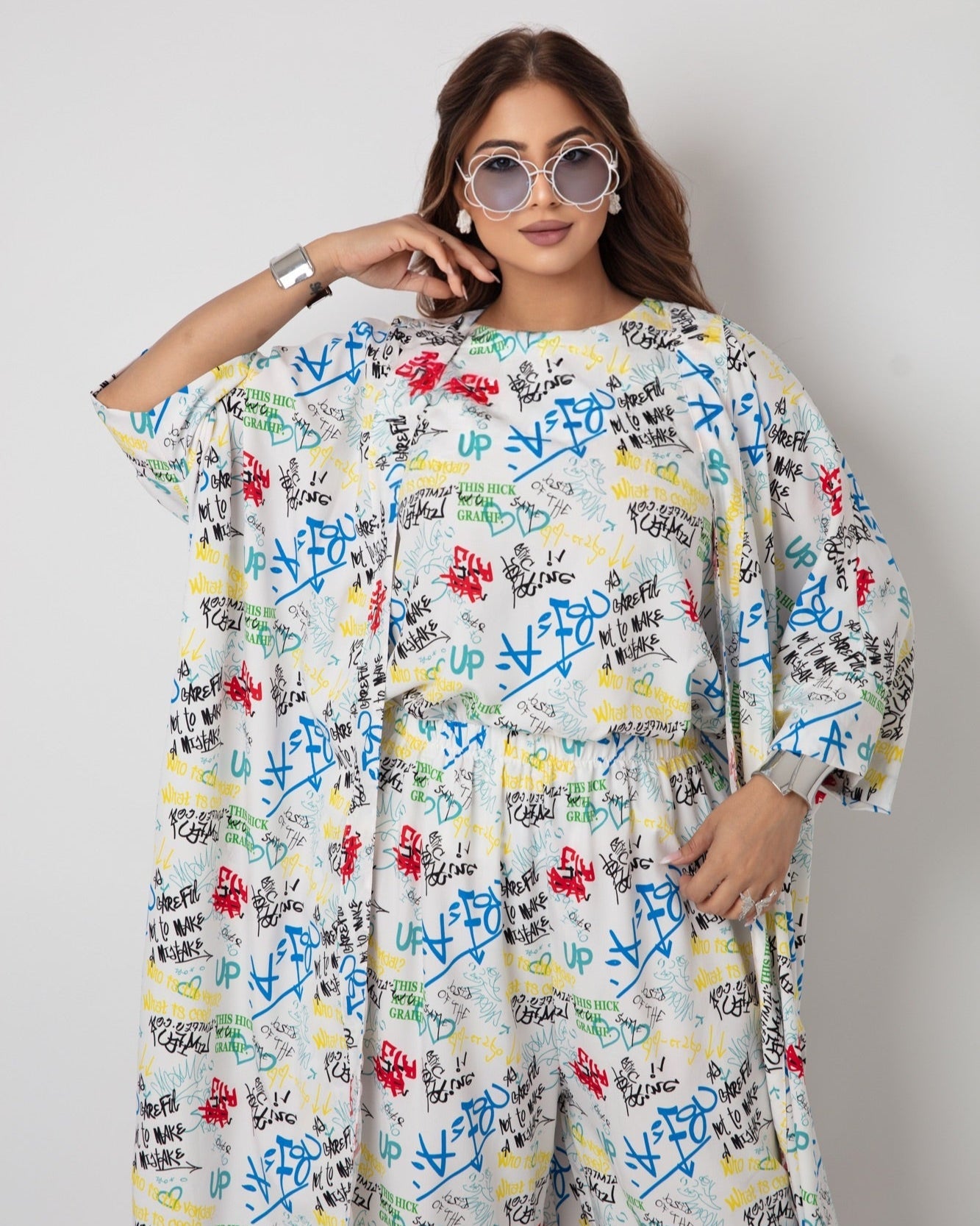 Waed Chic Trio (Top, Pants, and Cardigan Set) - WaedLine