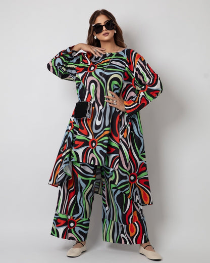 Waed Elegant Set (Blouse and Pant Set) - WaedLine