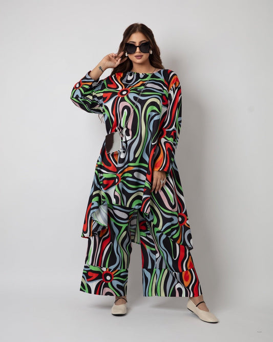 Waed Elegant Set (Blouse and Pant Set) - WaedLine