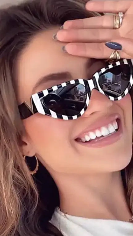 Unique Zebra Print Cat Eye Sunglasses