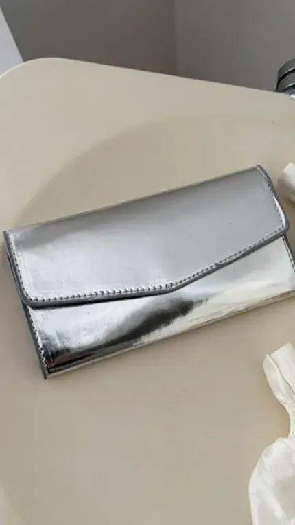 Shiny Metallic Evening Party Clutch Purse