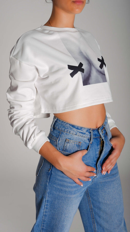 Cropped Sweatshirts Women Long Sleeve Tops