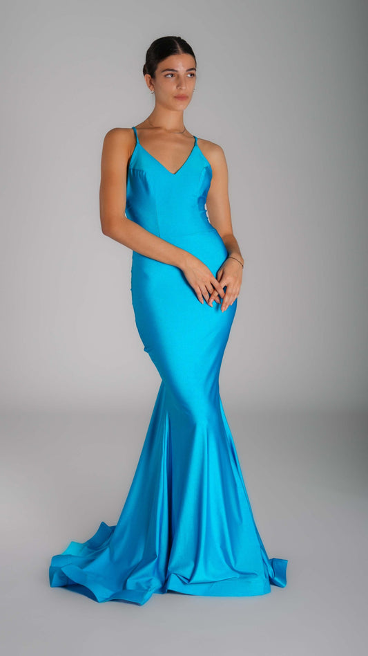 Stretch open back mermaid dress